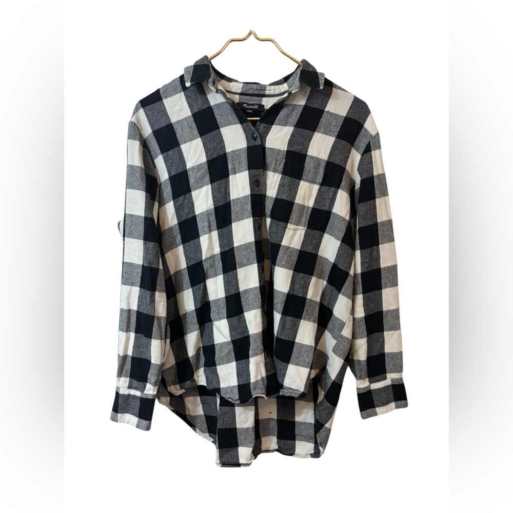 MADEWELL | plaid button up shirt small checkered